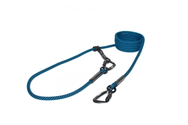 EASYLONG Hundeleine TWIST - M - 3m - blau mit schwarzem Swirl